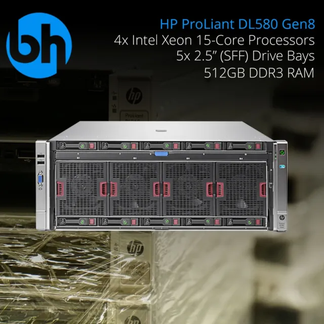 HP DL580 G8, 512GB RAM 4x 15-Core Xeon 2.50GHz, Powerful HPC Rackable Server