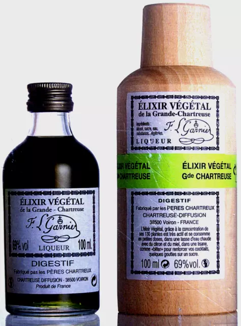 Élixir Végétal De La Grande Chartreuse Flacon Et Étui Bois ⭐⭐ Liqueur 69° Alcool