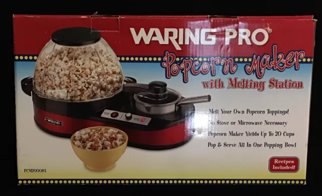 NEW In Box Waring Pro Popcorn Maker With Melting Station Up To 20 Cups