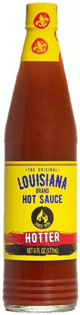 Louisiana Brand Hotter Hot Sauce - 6 oz (Pack of 3)