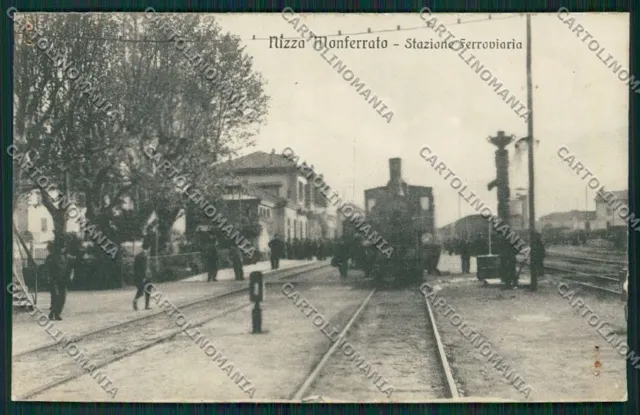 Asti Nizza Monferrato Treno Stazione cartolina QQ7130