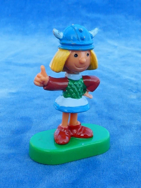 5 Figurines Vic Le Viking Magneto 1979 + Présentoir, Lot Vintage