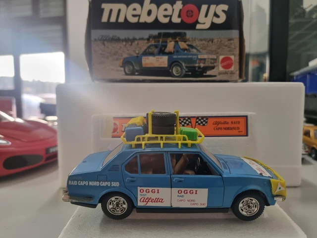 ALFA ROMEO ALFETTA Raid Capo Nord Capo Sud Mattel Mebetoys 1/25 EUR 130