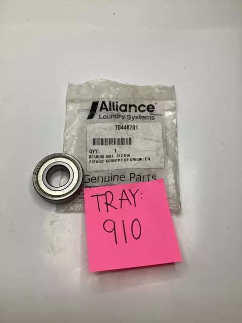(QTY 1) Alliance Laundry Systems 70448701 Bearing Ball .313 Diameter Z121H02