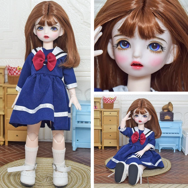 Handmade 1/6 BJD Doll 12 Inch Ball Jointed Female Body Girls Dolls Kids Gift Toy