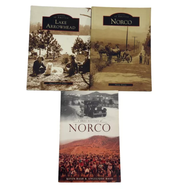 Images of America Lake Arrowhead & NORCO California History Paperback Books Lot