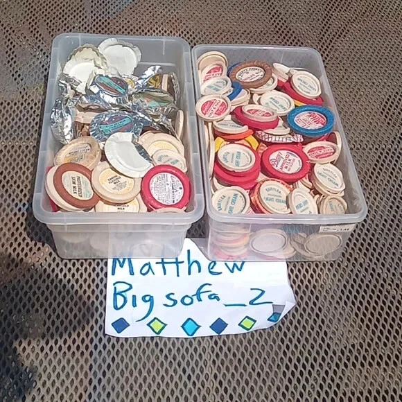 Vintage Cardboard Milk Bottle Tops Caps lot 100s