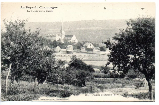 PORT A BINSON - Marne - CPA 51 - the Priory of Binson 9 - Au pays du Champagne