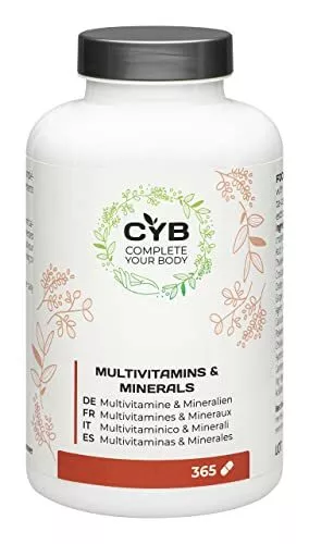 CYB Multivitamines et Minéraux Comprimés  Contiennent des vitamines A, B, C et