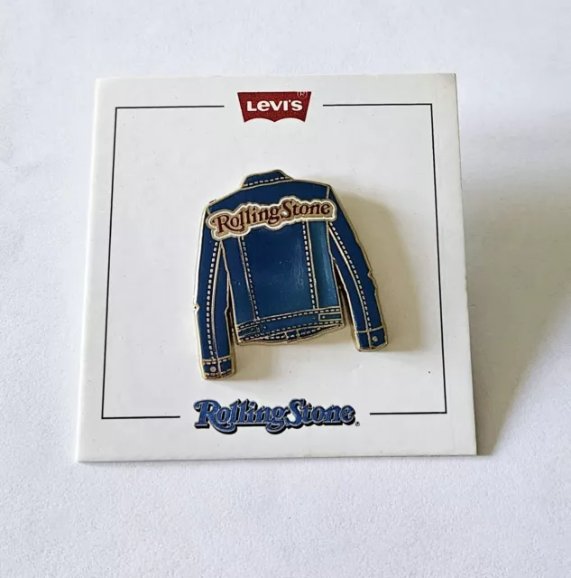 ⚡RARE⚡ PINTRILL x LEVI’S x ROLLING STONES Pin Trucker Jacket Pin *BRAND NEW* 🎸