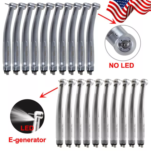 Dental High Speed Handpiece with LED/without LED Air Turbine 4 Holes SELF-POWER