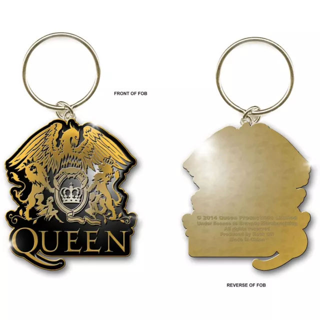 Queen Keyring Gold Crest Keychain