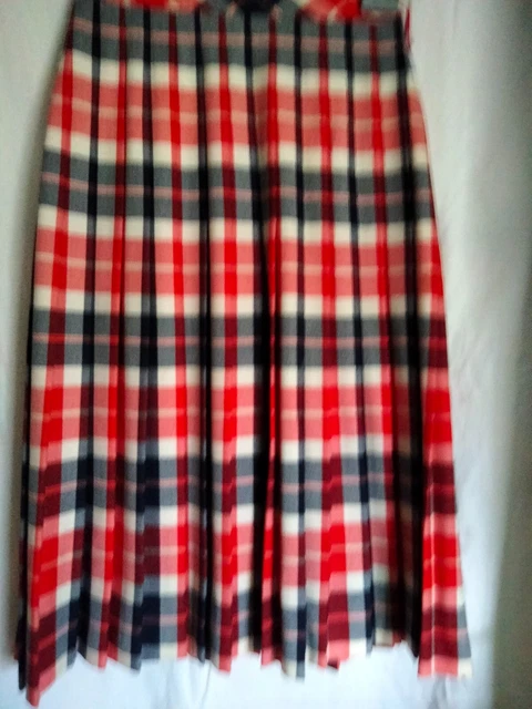 jupe plissée écossaise,vintage ,T.44  , pure laine