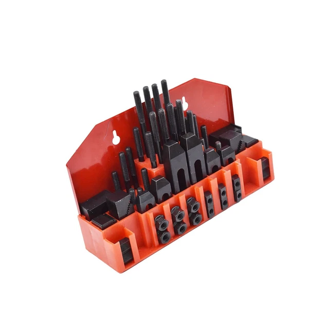 58 Pcs Pro-Series 7/16" T-Slot 3/8"-16 Stud Clamping Kit Fit for Bridgeport M...