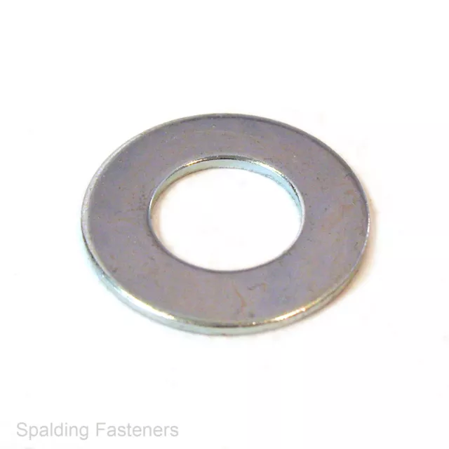 UNF UNC BSF BA Imperial Zinc Plated Steel Flat Washers - 1/8" to 1" T3 Light