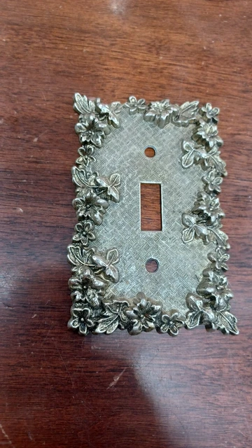 American Tack & Hardware Co Floral Light Switch Cover Plate VTG 1967