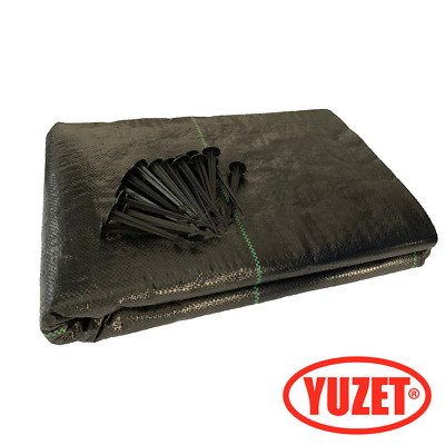 Yuzet Heavy Duty Weed Control Fabric Ground Cover Membrane Garden Mat Landscape 3