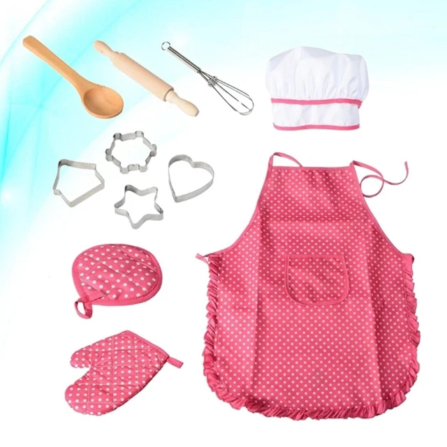 11 piezas Niñas Juego de rol Juguetes Niños Chef Disfraz Cocina Utensilios Set Herramientas para hornear