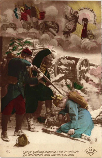 CPA MILITAIRE Ferme soldats. Marches e'est la victoire (315742)