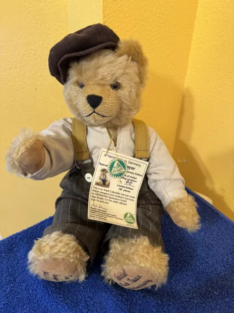 Sweet Hermann Spielwaren~Tom Sawyer Lim Ed Mohair Growler 14” Teddy Bear w/Tags