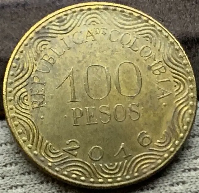 2016 Colombia 100 Peso Coin AU UNC Frailejón plant   #X26
