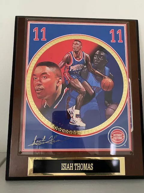 Detroit Pistons Hall of Fame point guard Isiah Thomas Collectors Edition Plaque