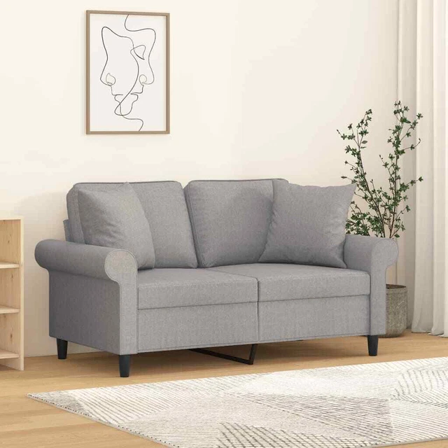 Sectional Sofa Couch with Pillows and Cushions for Living Room Fabric vidaXL
