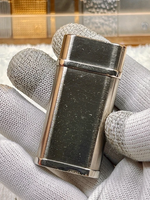 AUTHENTIC VINTAGE PARIS Made CARTIER Silver Plated Lighter Work - Main Image