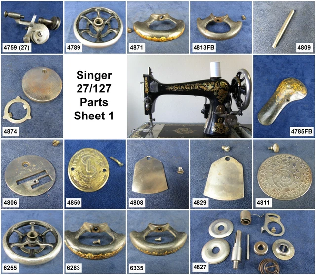 ANTIQUE SINGER SEWING Machine Model 12 Parts Free Ship over 30 28.