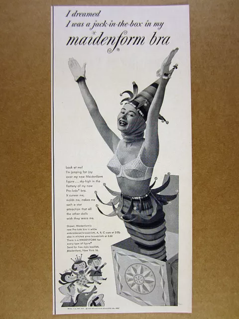 1954 MAIDENFORM BRA Marionettes Play I Dreamed I Was A Living Doll Print Ad  $10.79 - PicClick