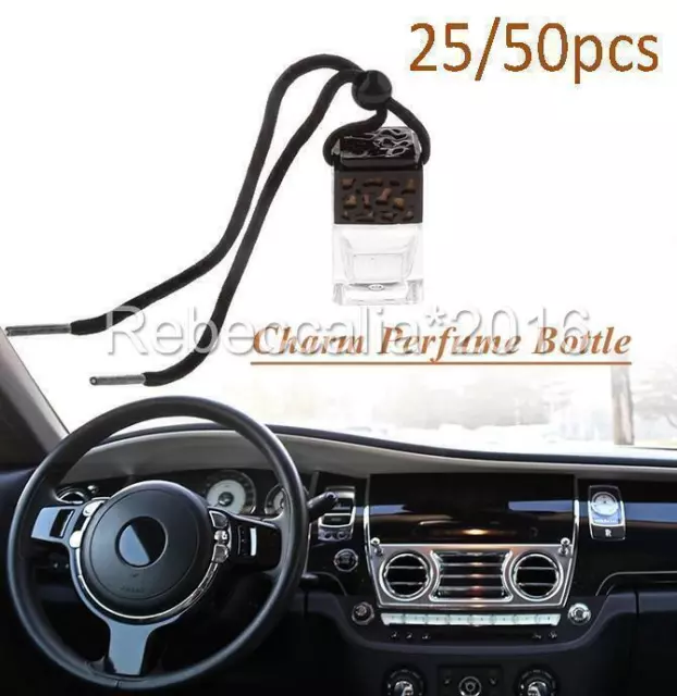 50x Car Hanging Ornament Diffuser Air Freshener Perfume Empty Bottle Container 2