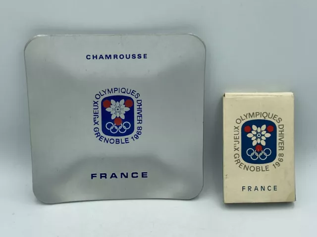Objets Jeux Olympiques Grenoble 1968 Vide Poche Chamrousse + Cigarettes Gitanes
