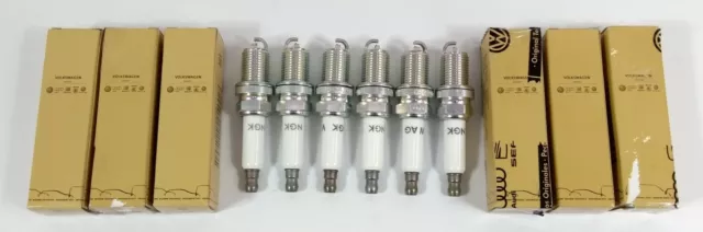 Audi R8 Rs4 Rs5 4.2 V8 Spark Plugs Set Ngk Pfr7W-Tg Longlife Genuine X6