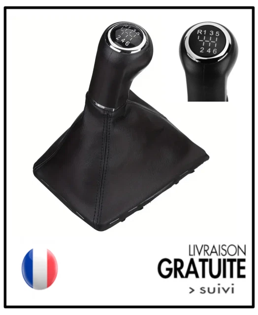 Soufflet Levier De Vitesse + Frein à Main En Cuir Véritable Noir Pour Opel Astra G