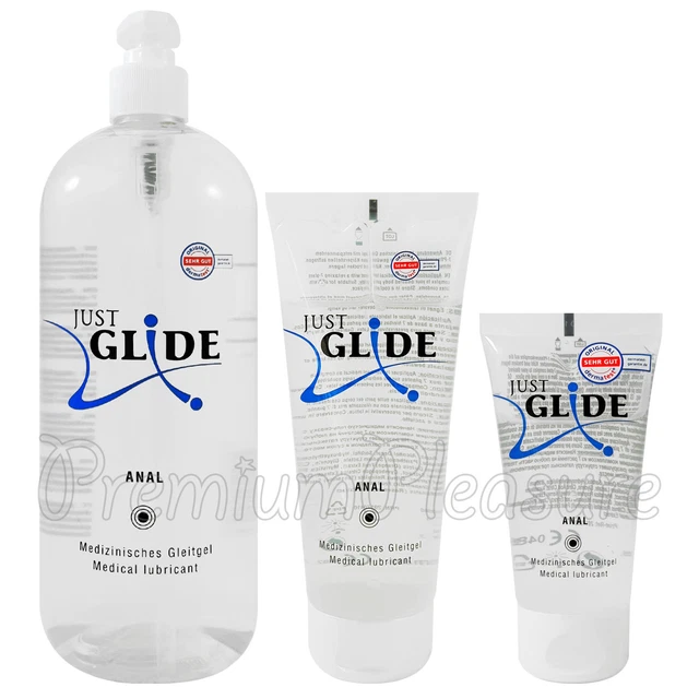 JUST GLIDE ANAL lubricant Water based lube Latex safe gel Made 50 / 200 /  1000ml $10.95 - PicClick
