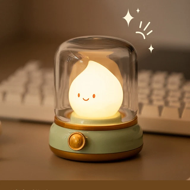 USEFUL CANDLE NIGHT Light USB Rechargeable Dimmable Desktop LED