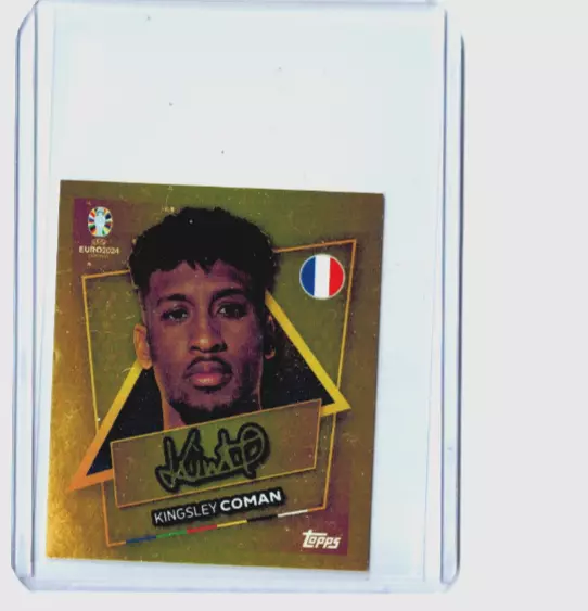 TOPPS FOOTBALL UEFA Euro 2024 Sticker Kingsley Coman FRA SP Gold