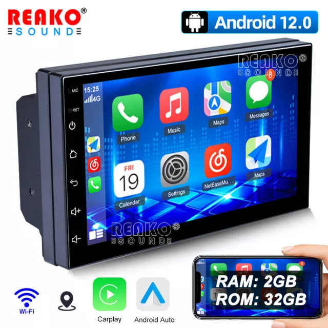 32G 7" Double 2Din Android 11.0 Car Radio Stereo GPS Navi WIFI CarPlay Head Unit
