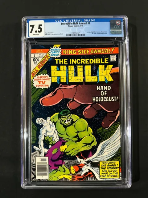 Incredible Hulk Annual #7 CGC 7.5 (1978) - Iceman, Angel & Doc Samson app