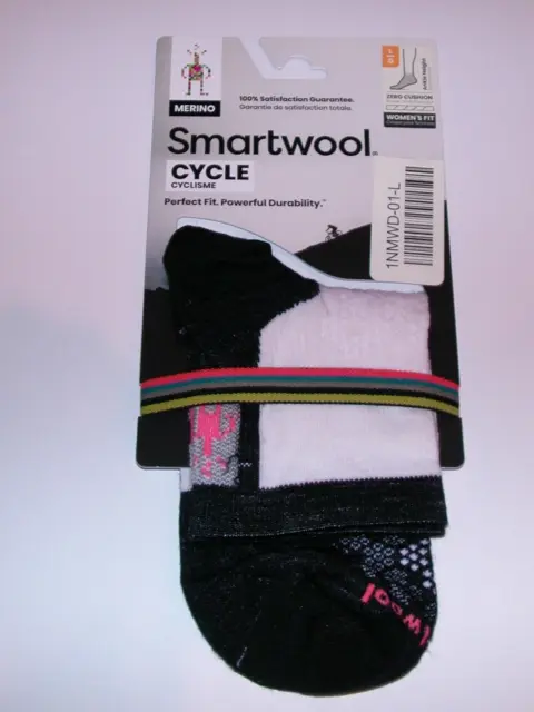SmartWool Performance Cycle Zero Cushion Ankle Socks Women's Large NWT Black