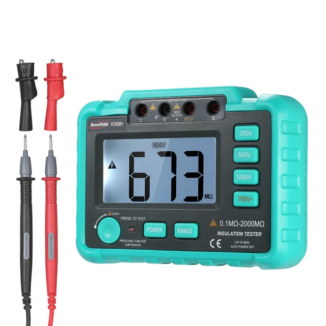 VC60B+ Tester Resistenza Isolamento portatile MegOhm Metro 250V 500V 1000V 2000MΩ