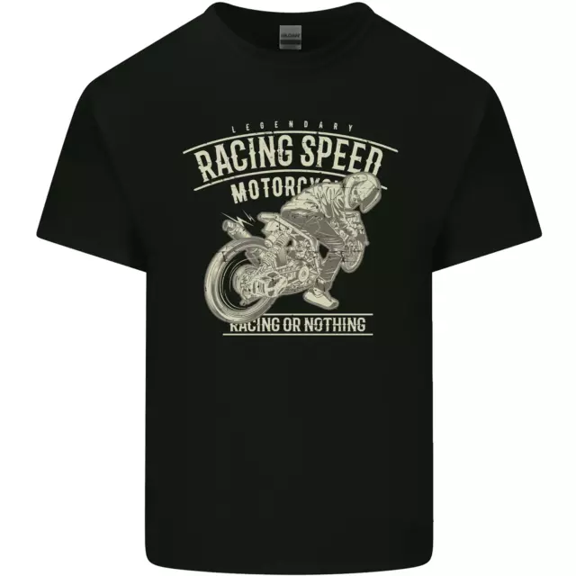 Motorcycle Racing Biker Skull Motorbike Kids T-Shirt Childrens