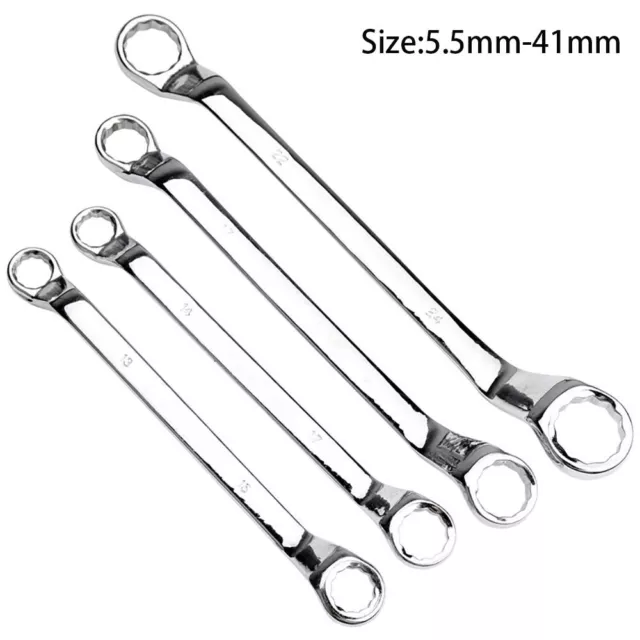 Ring Wrench Offset Double Ended Deep Spanner Metric 5.5mm-41mm High-carbon steel