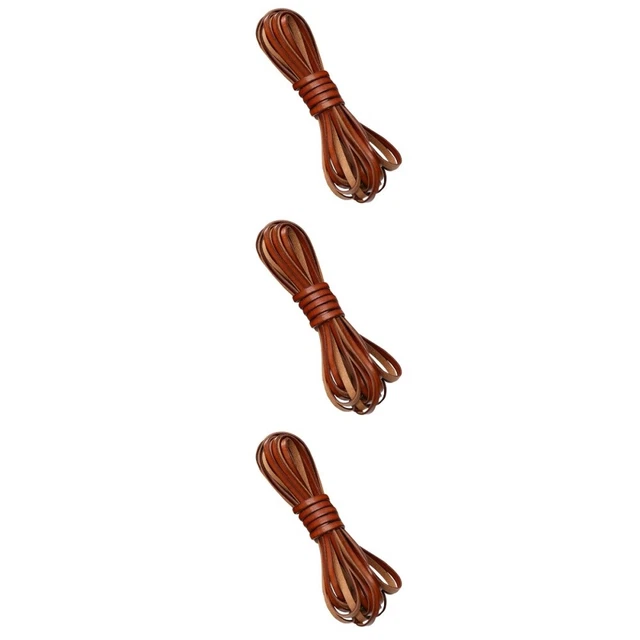 3 hilos enrollables para pulsera joyería hacer vaca cuero cuerda material hazlo tú mismo