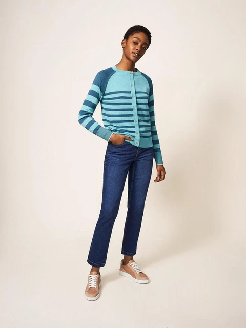 WHITE STUFF LULU Women s Cardigan Ladies Long Sleeve Organic
