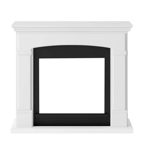 Cornice Decorativa Finto Camino Bianco in Legno MDF Caminetto Tagu Helmi