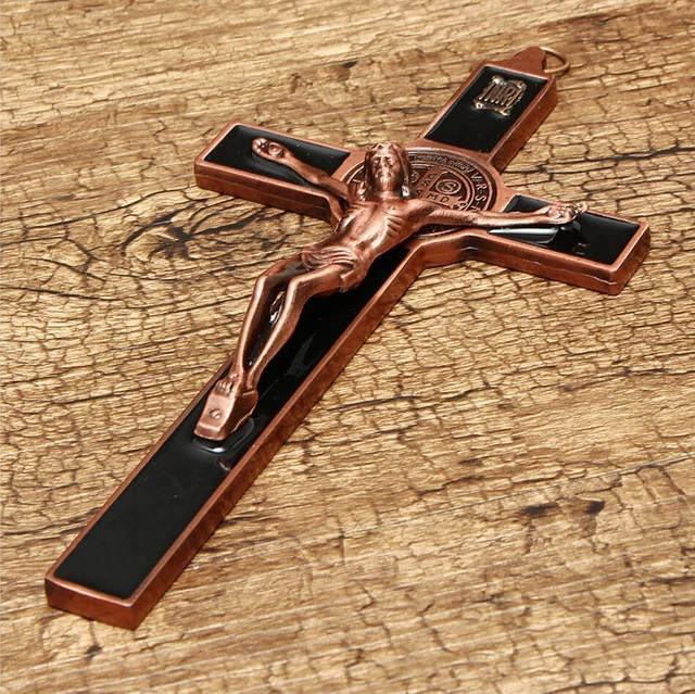 WALL CROSS CATHOLIC Cross Crucifix Saint Jesus Christ INRI Wall Decor