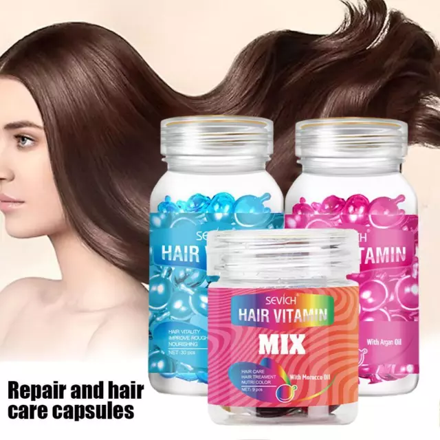 30X Glattes Seidenes Haar Vitamin Kapsel Keratin Komplex Repair Haarpflege O5K3