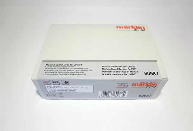 Märklin H0 60987, Märklin Sound-Decoder mSD3, neu, OVP 2