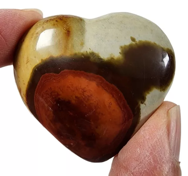 Polychrome Jasper Polished Heart Madagascar 22.6 grams